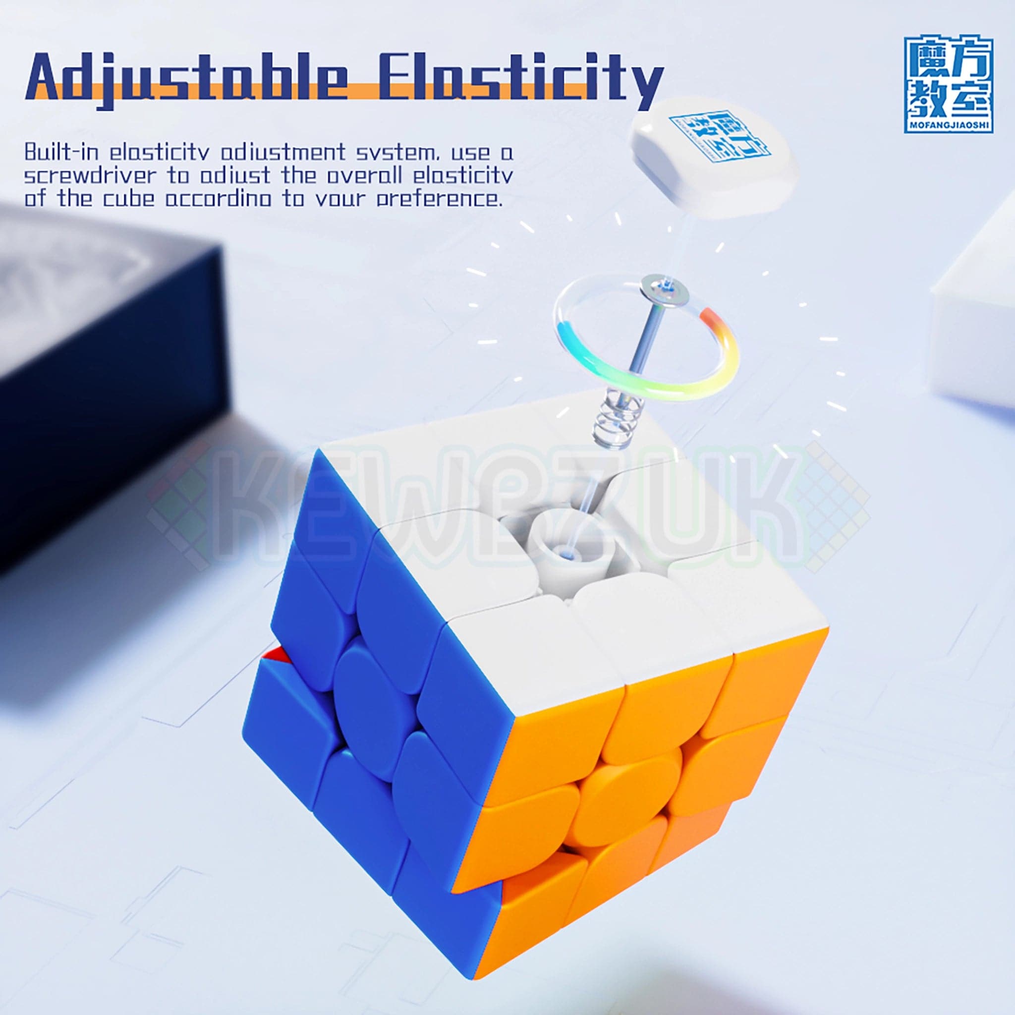MoYu Meilong 3M 3x3 Magic Cube Magnetic Speed Cube, Adjustable Elasticity