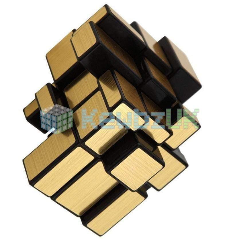 3x3x3 ShengShou (Mirror Blocks) - Gold/Black, KewbzUK - 2